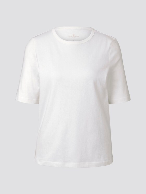 Schlichtes T-Shirt - Frauen - Whisper White Schlichtes T-Shirt - Frauen - Whisper White - 7 - TOM TAILOR