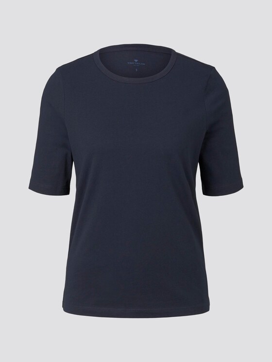 Simple T-shirt - Women - Sky Captain Blue Simple T-shirt - Women - Sky Captain Blue - 7 - TOM TAILOR