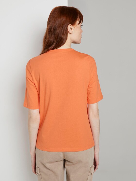 Schlichtes T-Shirt - Frauen - fruity melon orange Schlichtes T-Shirt - Frauen - fruity melon orange - 2 - TOM TAILOR