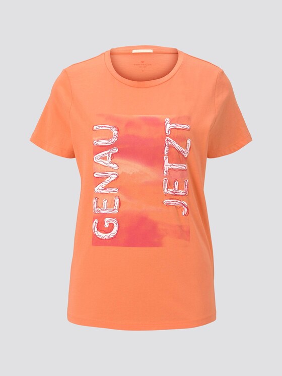 Nena & Larissa: T-Shirt mit Schrift-Print - Frauen - fruity melon orange Nena & Larissa: T-Shirt mit Schrift-Print - Frauen - fruity melon orange - 7 - TOM TAILOR