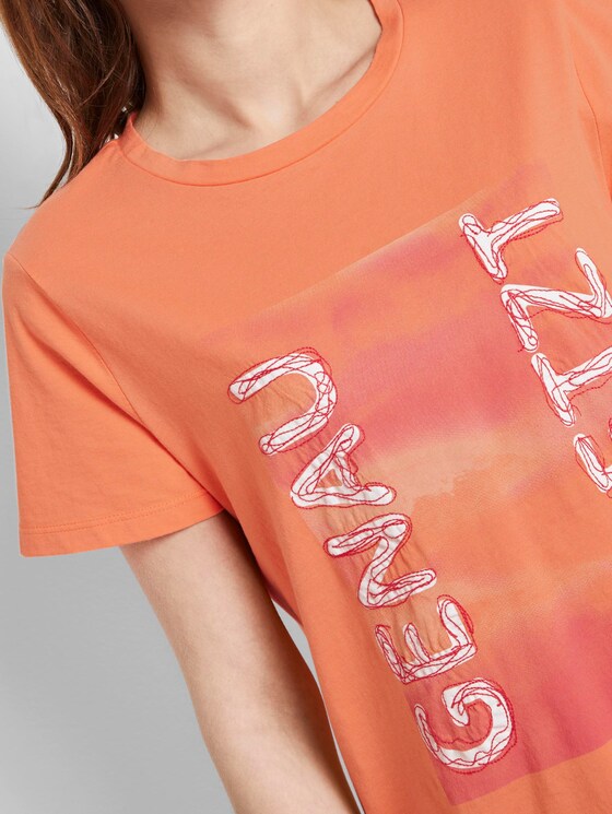 Nena & Larissa: T-Shirt mit Schrift-Print - Frauen - fruity melon orange Nena & Larissa: T-Shirt mit Schrift-Print - Frauen - fruity melon orange - 9 - TOM TAILOR
