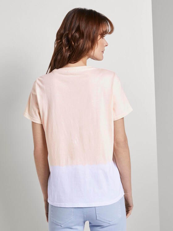 Nena & Larissa: T-Shirt mit Batik-Look - Frauen - blue beige dip dye Nena & Larissa: T-Shirt mit Batik-Look - Frauen - blue beige dip dye - 2 - TOM TAILOR
