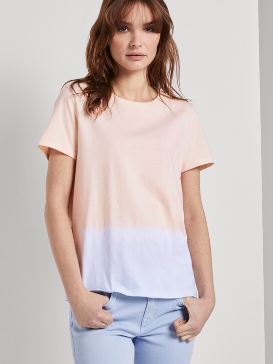 Nena & Larissa: T-Shirt mit Batik-Look - Frauen - blue beige dip dye Nena & Larissa: T-Shirt mit Batik-Look - Frauen - blue beige dip dye - 5 - TOM TAILOR