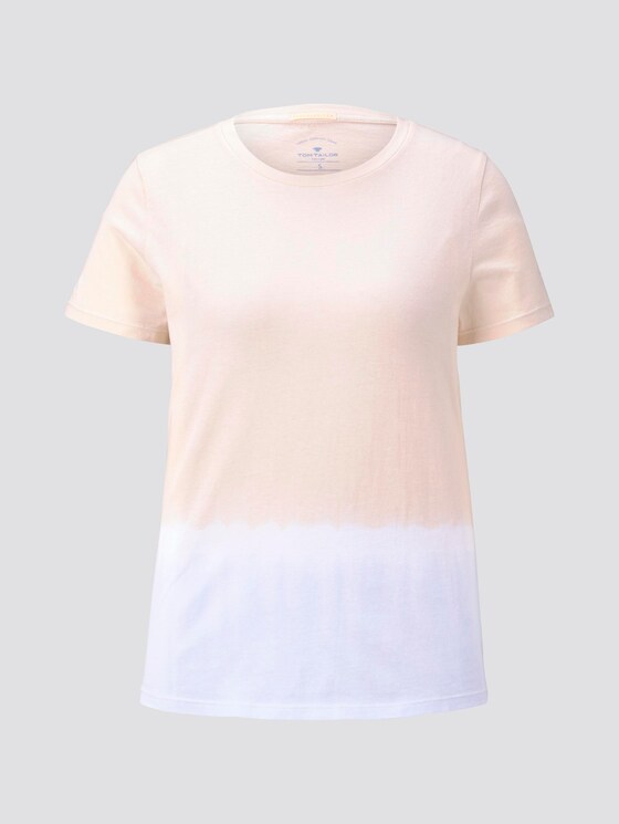 Nena & Larissa: T-Shirt mit Batik-Look - Frauen - blue beige dip dye Nena & Larissa: T-Shirt mit Batik-Look - Frauen - blue beige dip dye - 7 - TOM TAILOR