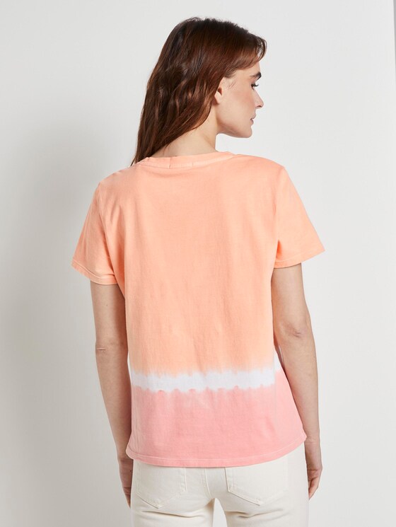T-Shirt mit Batik-Look - Frauen - melon pink dip dye T-Shirt mit Batik-Look - Frauen - melon pink dip dye - 2 - TOM TAILOR