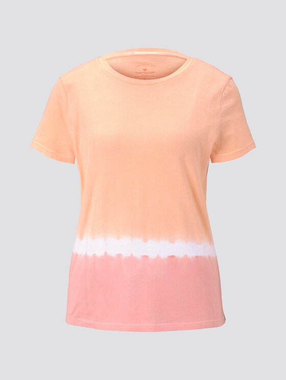 T-Shirt mit Batik-Look - Frauen - melon pink dip dye T-Shirt mit Batik-Look - Frauen - melon pink dip dye - 7 - TOM TAILOR