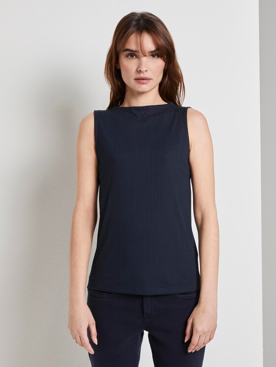 Nena & Larissa: Top with a stand-up collar - Women - Sky Captain Blue Nena & Larissa: Top with a stand-up collar - Women - Sky Captain Blue - 1 - TOM TAILOR