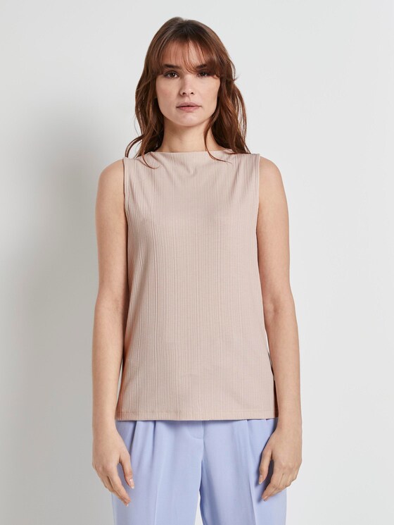Nena & Larissa: Top met opstaande kraag - Vrouwen - soft vanilla Nena & Larissa: Top met opstaande kraag - Vrouwen - soft vanilla - 1 - TOM TAILOR