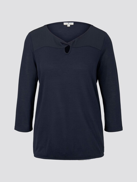 T-Shirt mit Cut-Out - Frauen - Sky Captain Blue T-Shirt mit Cut-Out - Frauen - Sky Captain Blue - 7 - TOM TAILOR