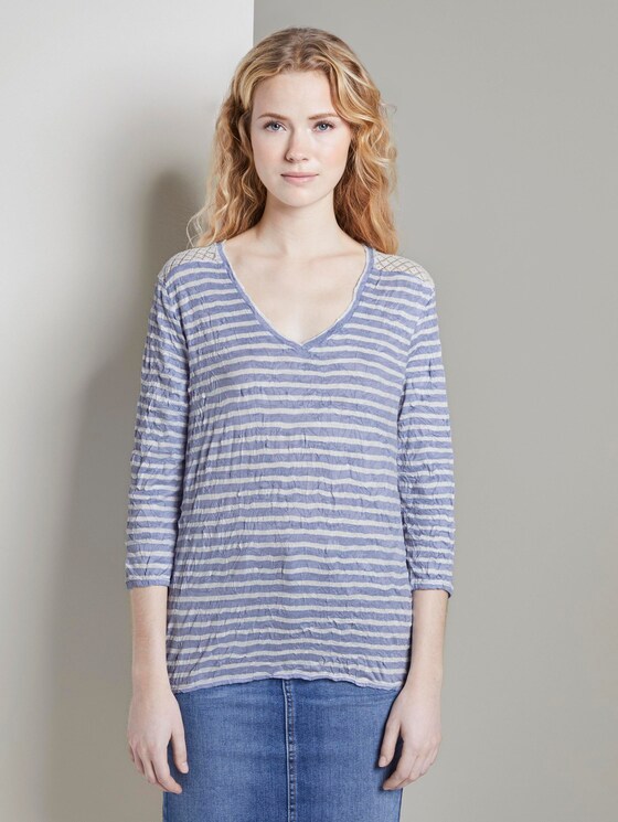 Gestreiftes T-Shirt - Frauen - blue striped Gestreiftes T-Shirt - Frauen - blue striped - 1 - TOM TAILOR
