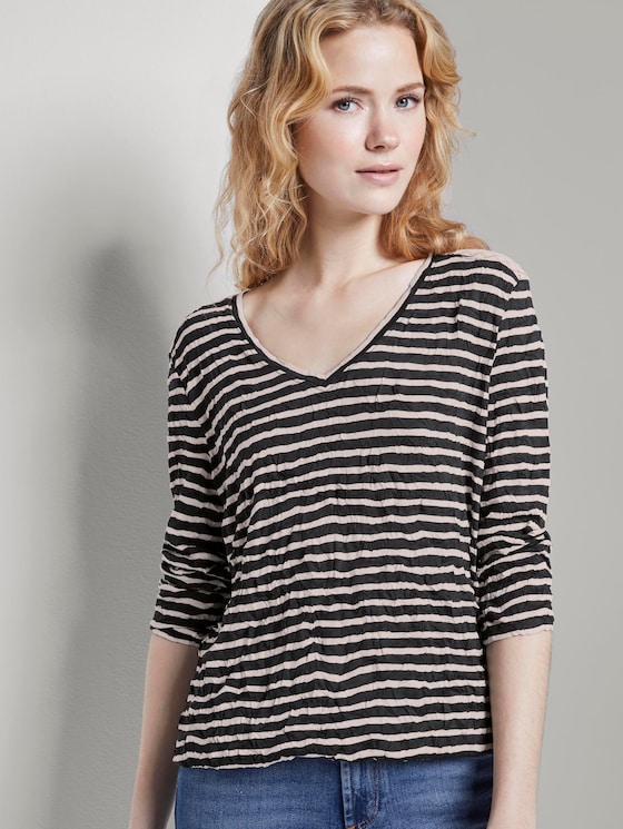 Gestreiftes T-Shirt - Frauen - navy offwhite stripe Gestreiftes T-Shirt - Frauen - navy offwhite stripe - 5 - TOM TAILOR