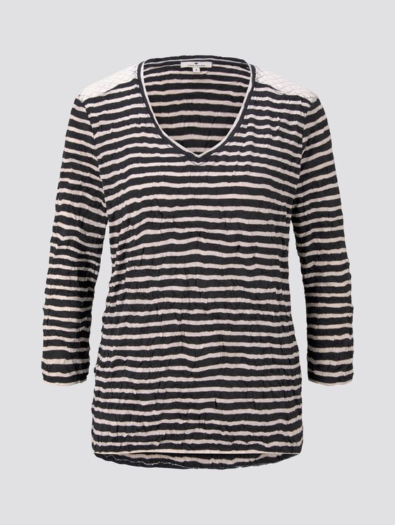 Gestreiftes T-Shirt - Frauen - navy offwhite stripe Gestreiftes T-Shirt - Frauen - navy offwhite stripe - 7 - TOM TAILOR