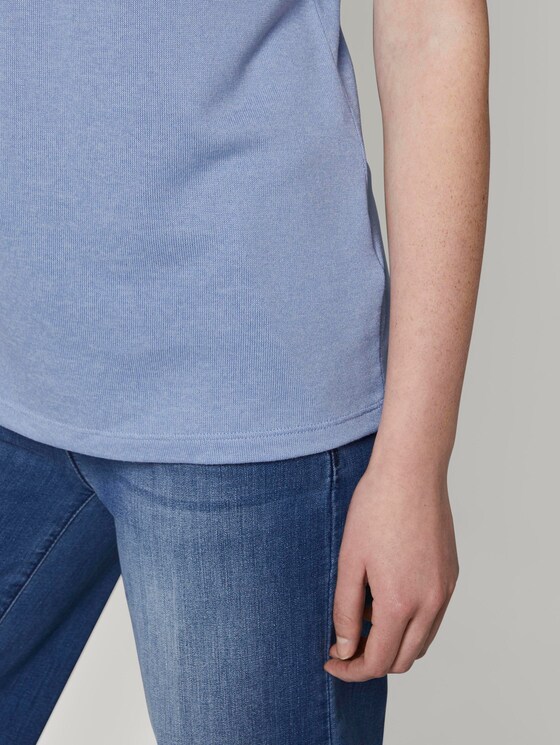 Meliertes T-Shirt - Frauen - parisienne blue melange Meliertes T-Shirt - Frauen - parisienne blue melange - 10 - TOM TAILOR