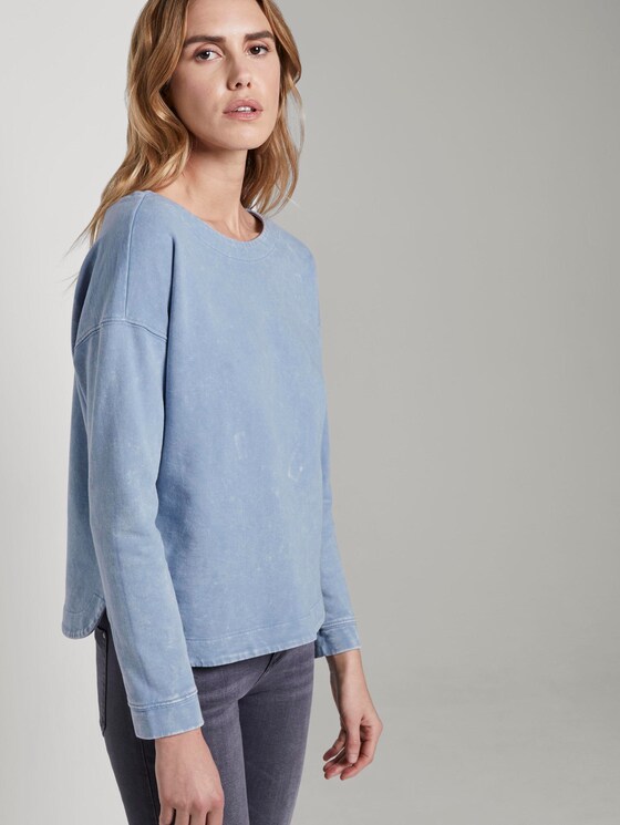 Sweatshirt im Acid Washed-Look - Frauen - Parisienne Blue Sweatshirt im Acid Washed-Look - Frauen - Parisienne Blue - 5 - TOM TAILOR