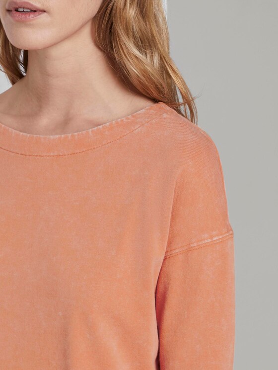 Sweatshirt im Acid Washed-Look - Frauen - fruity melon orange Sweatshirt im Acid Washed-Look - Frauen - fruity melon orange - 10 - TOM TAILOR