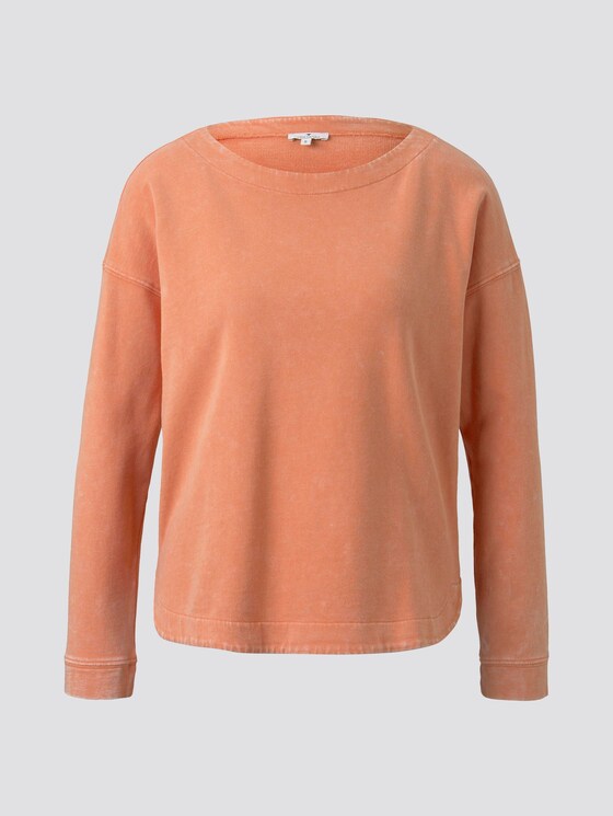 Sweatshirt im Acid Washed-Look - Frauen - fruity melon orange Sweatshirt im Acid Washed-Look - Frauen - fruity melon orange - 7 - TOM TAILOR