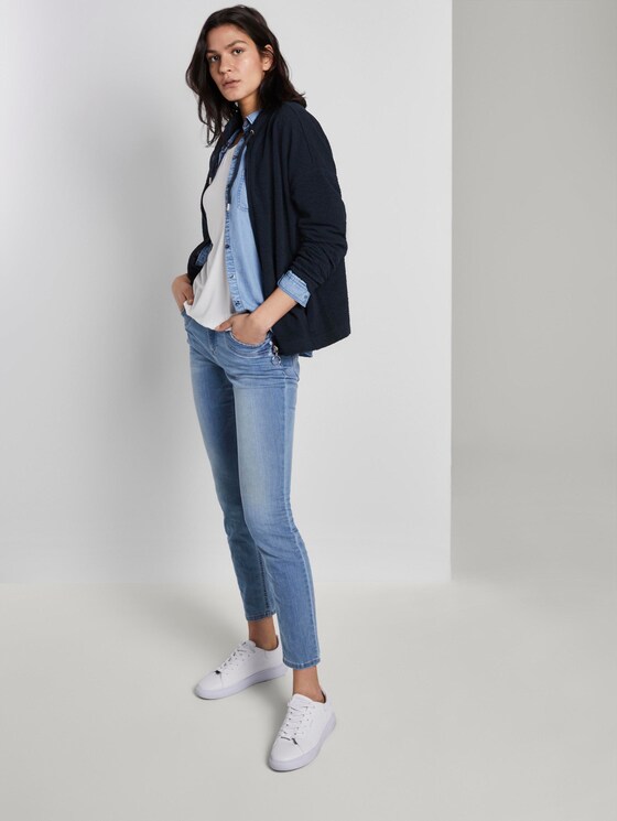 Sweatjacke mit Stehkragen - Frauen - Sky Captain Blue Sweatjacke mit Stehkragen - Frauen - Sky Captain Blue - 3 - TOM TAILOR