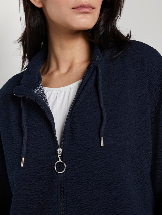 Sweatjacke mit Stehkragen - Frauen - Sky Captain Blue Sweatjacke mit Stehkragen - Frauen - Sky Captain Blue - 9 - TOM TAILOR