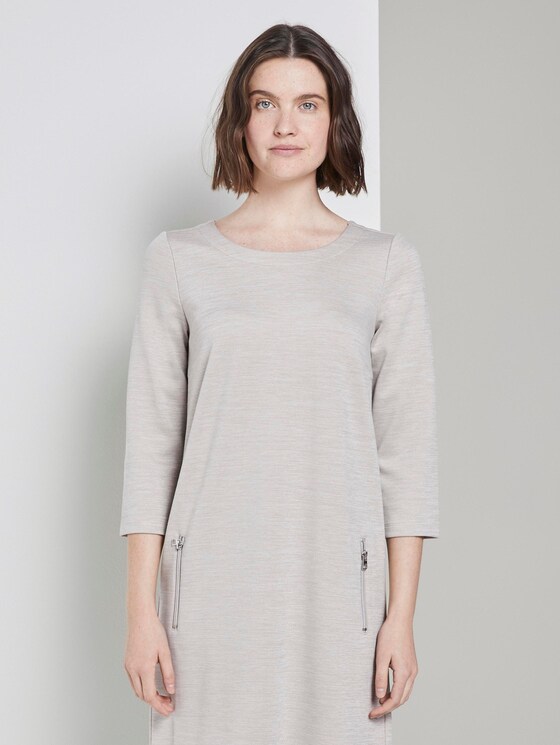 Minikleid mit U-Boot-Ausschnitt - Frauen - Dusty Taupe Minikleid mit U-Boot-Ausschnitt - Frauen - Dusty Taupe - 1 - TOM TAILOR