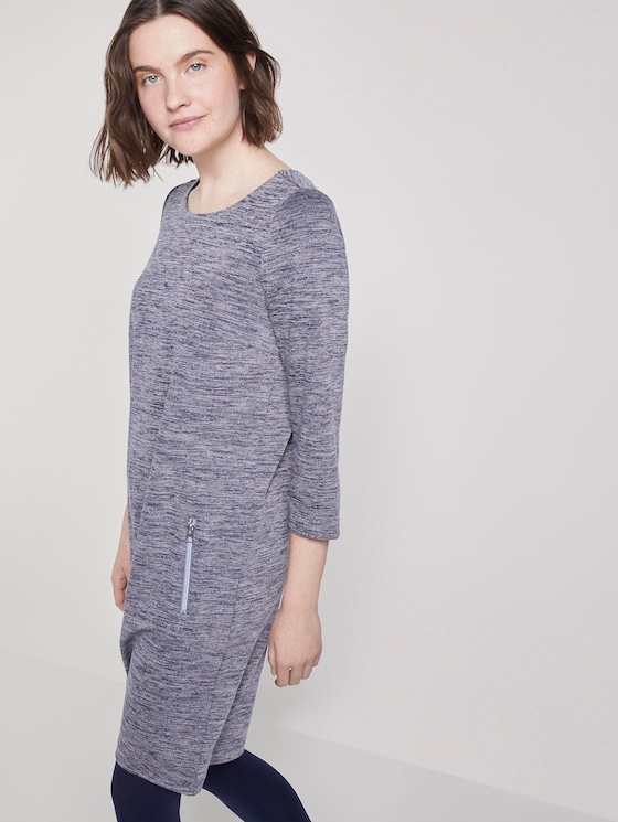 Minikleid mit U-Boot-Ausschnitt - Frauen - blue chambray structure Minikleid mit U-Boot-Ausschnitt - Frauen - blue chambray structure - 5 - TOM TAILOR
