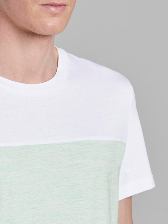 T-Shirt mit Colorblock-Streifen - Männer - soft neo green T-Shirt mit Colorblock-Streifen - Männer - soft neo green - 9 - TOM TAILOR Denim