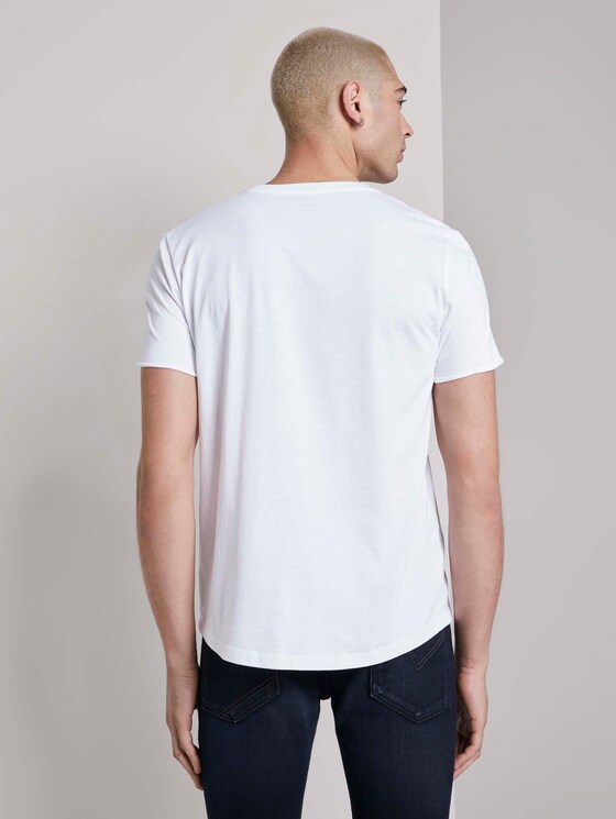 T-Shirt mit Batik-Print - Männer - White T-Shirt mit Batik-Print - Männer - White - 2 - TOM TAILOR Denim