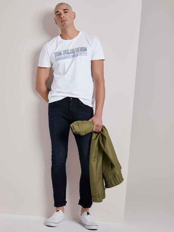 T-Shirt mit Batik-Print - Männer - White T-Shirt mit Batik-Print - Männer - White - 3 - TOM TAILOR Denim