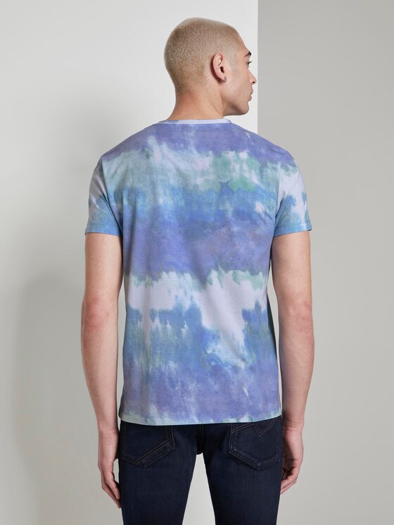 T-Shirt im Batik-Look - Männer - multicolor stripy batik print T-Shirt im Batik-Look - Männer - multicolor stripy batik print - 2 - TOM TAILOR Denim
