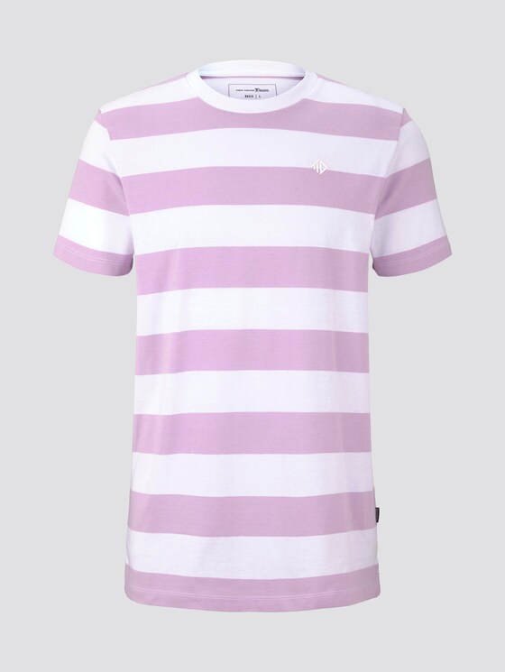 Gestreiftes T-Shirt - Männer - lilac block stripe Gestreiftes T-Shirt - Männer - lilac block stripe - 7 - TOM TAILOR Denim