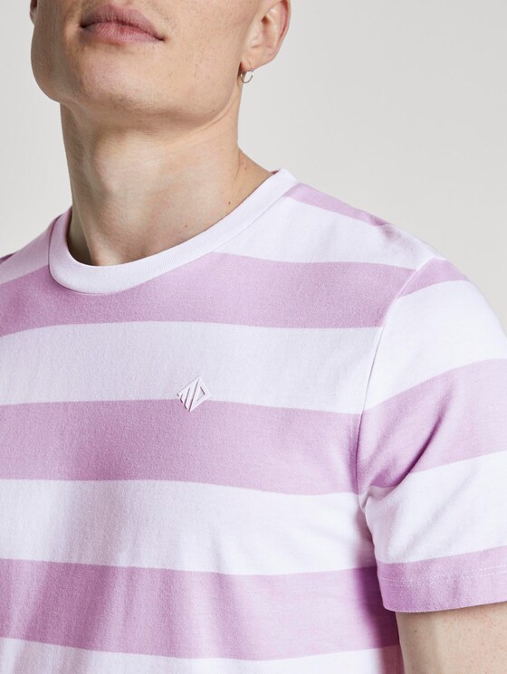 Gestreiftes T-Shirt - Männer - lilac block stripe Gestreiftes T-Shirt - Männer - lilac block stripe - 9 - TOM TAILOR Denim