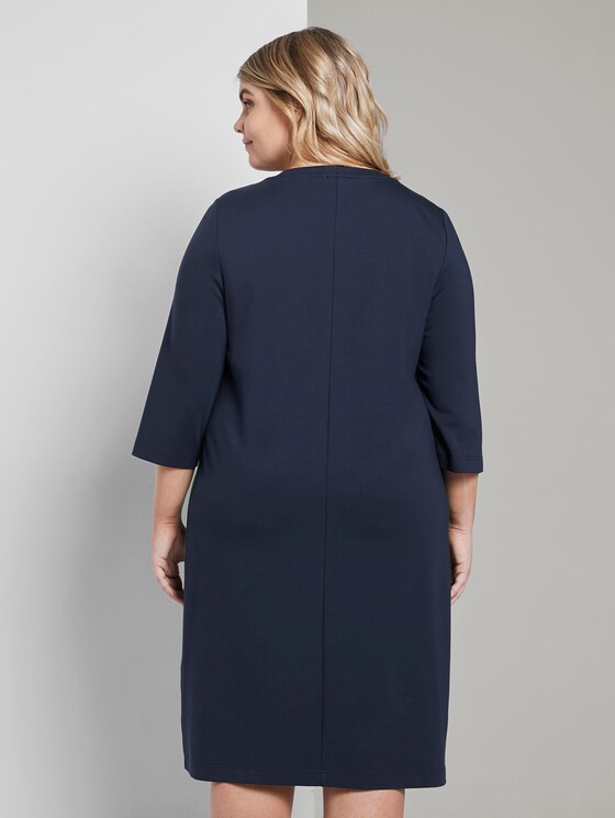 Dress with contrast tape - Women - Real Navy Blue Dress with contrast tape - Women - Real Navy Blue - 2 - My True Me