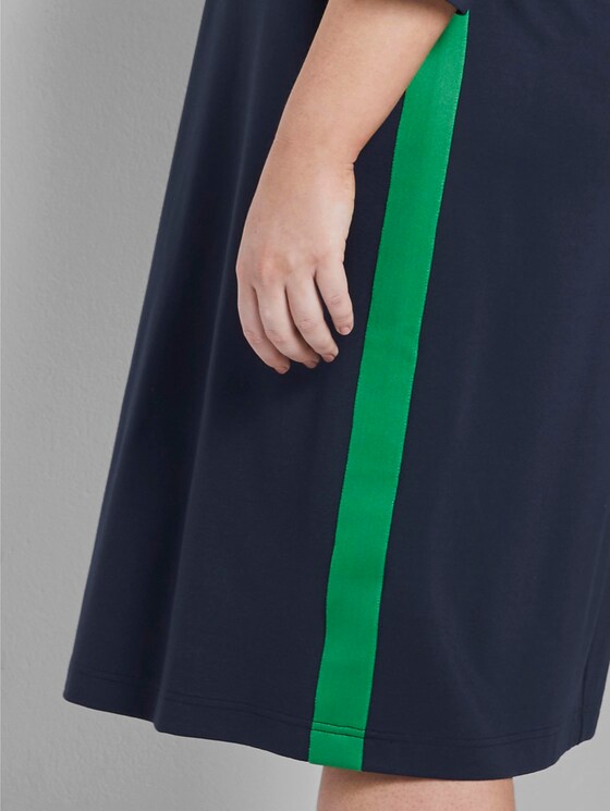 Dress with contrast tape - Women - Real Navy Blue Dress with contrast tape - Women - Real Navy Blue - 9 - My True Me