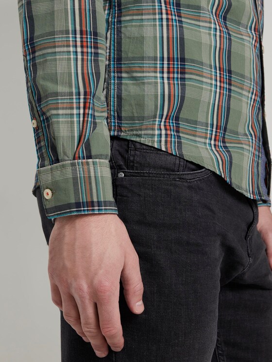 Kariertes Hemd - Männer - olive base blue check Kariertes Hemd - Männer - olive base blue check - 10 - TOM TAILOR