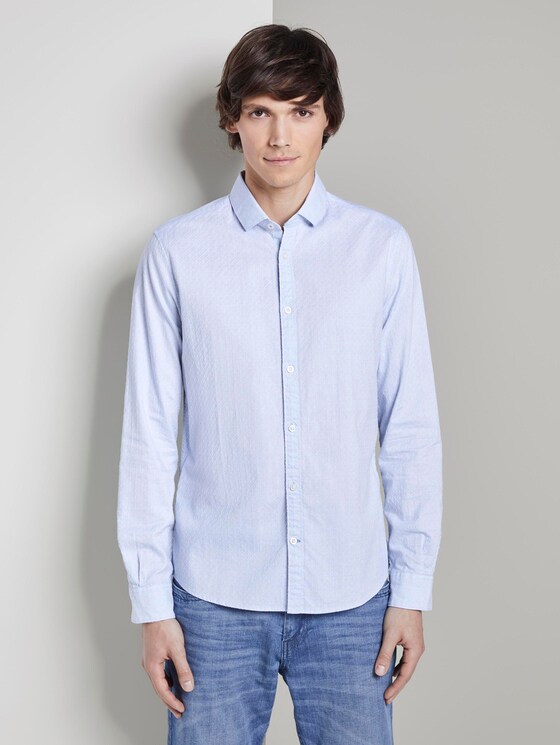 Strukturiertes Hemd - Männer - light blue diamond structure Strukturiertes Hemd - Männer - light blue diamond structure - 1 - TOM TAILOR