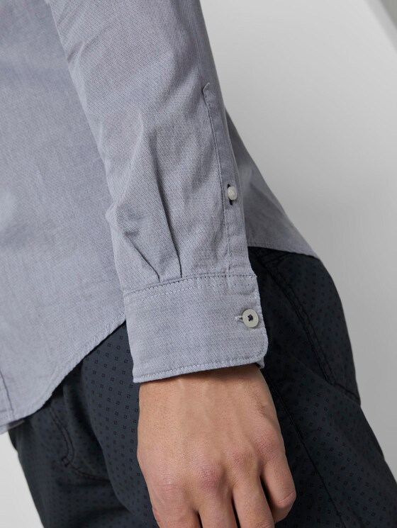 Strukturiertes Hemd - Männer - navy small diamond structure Strukturiertes Hemd - Männer - navy small diamond structure - 10 - TOM TAILOR