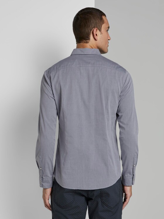 Strukturiertes Hemd - Männer - navy small diamond structure Strukturiertes Hemd - Männer - navy small diamond structure - 2 - TOM TAILOR