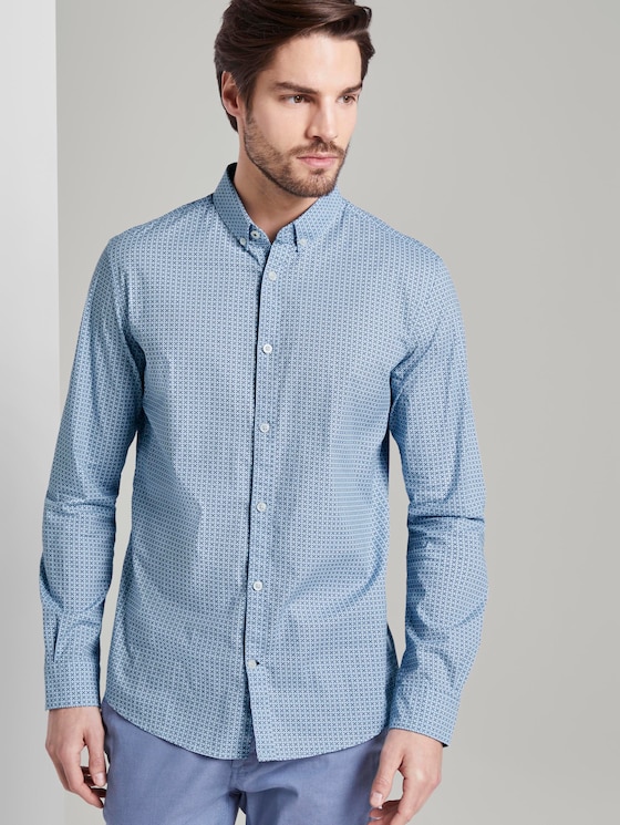 Gemustertes Hemd - Männer - light blue geometric design Gemustertes Hemd - Männer - light blue geometric design - 5 - TOM TAILOR