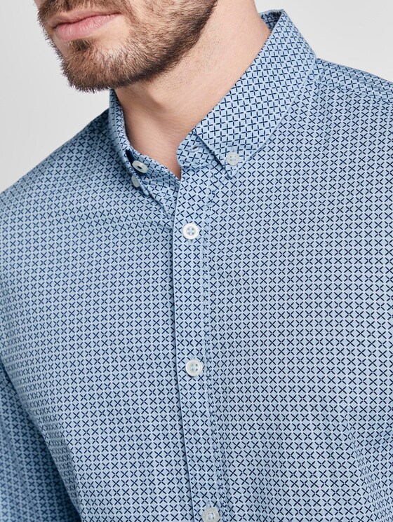 Gemustertes Hemd - Männer - light blue geometric design Gemustertes Hemd - Männer - light blue geometric design - 9 - TOM TAILOR