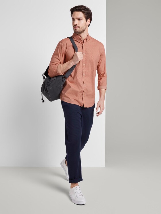 Gemustertes Hemd - Männer - orange geometric design Gemustertes Hemd - Männer - orange geometric design - 3 - TOM TAILOR