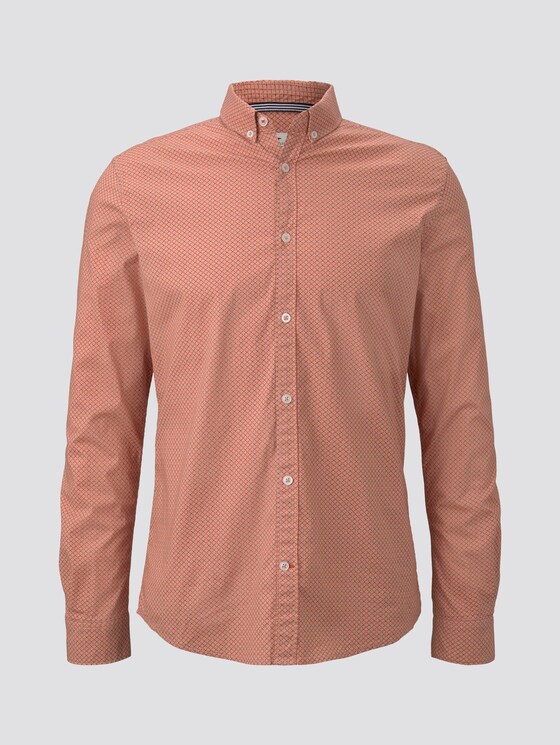 Gemustertes Hemd - Männer - orange geometric design Gemustertes Hemd - Männer - orange geometric design - 7 - TOM TAILOR