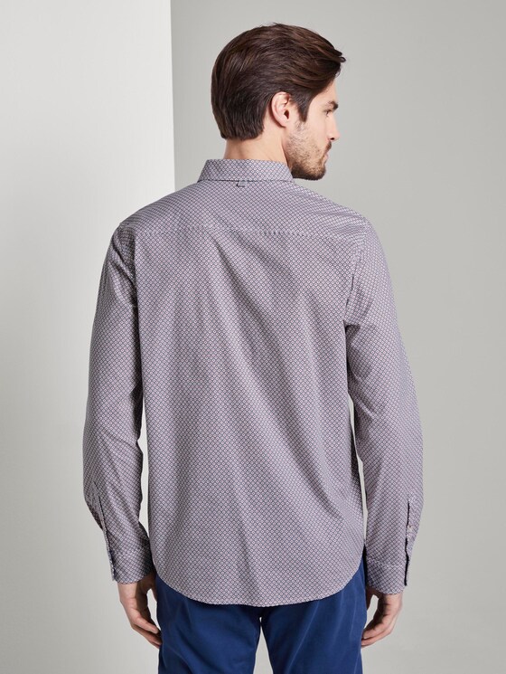 Patterned shirt - Men - white red geometrical design Patterned shirt - Men - white red geometrical design - 2 - TOM TAILOR
