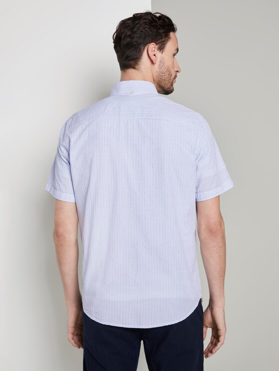 Strukturiertes Kurzarmhemd mit Streifen - Männer - light blue white dobby stripe Strukturiertes Kurzarmhemd mit Streifen - Männer - light blue white dobby stripe - 2 - TOM TAILOR