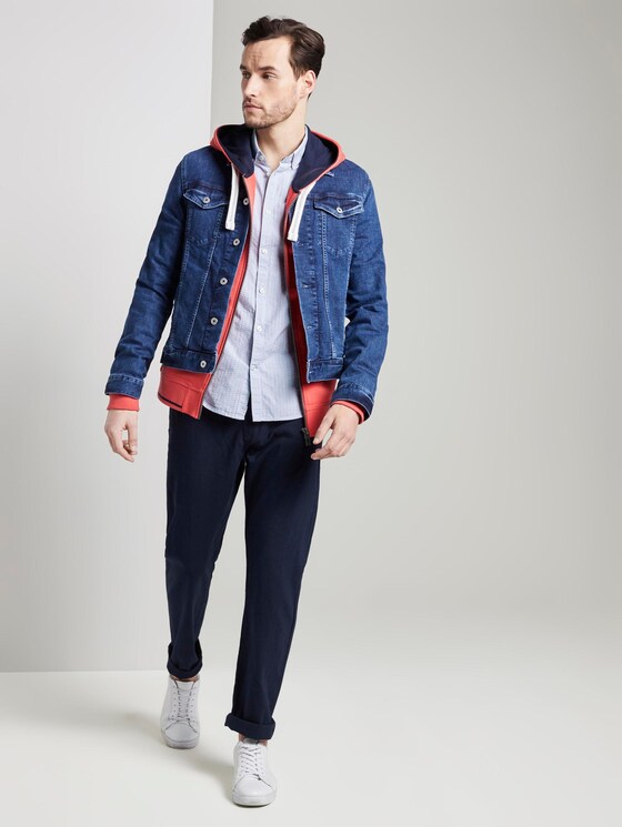 Strukturiertes Kurzarmhemd mit Streifen - Männer - light blue white dobby stripe Strukturiertes Kurzarmhemd mit Streifen - Männer - light blue white dobby stripe - 3 - TOM TAILOR