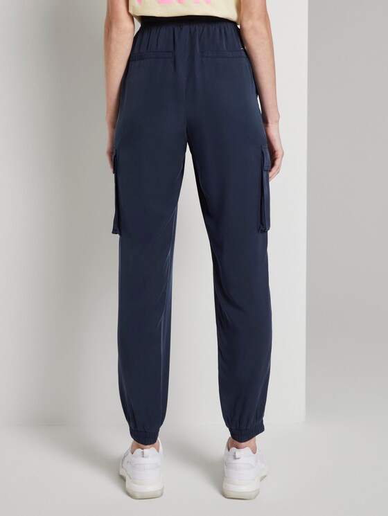 Nena & Larissa: Soft cargo trousers in a utility look - Women - Real Navy Blue Nena & Larissa: Soft cargo trousers in a utility look - Women - Real Navy Blue - 2 - TOM TAILOR Denim