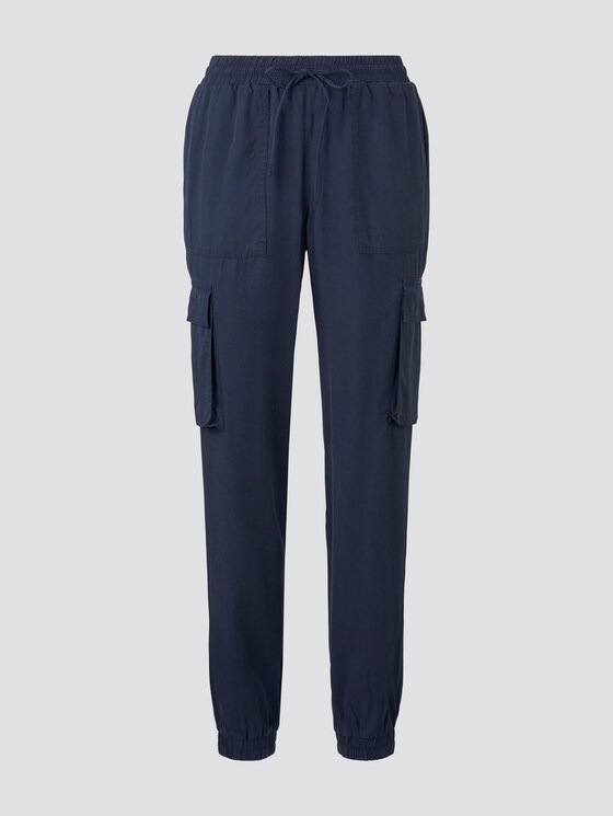 Nena & Larissa: Soft cargo trousers in a utility look - Women - Real Navy Blue Nena & Larissa: Soft cargo trousers in a utility look - Women - Real Navy Blue - 7 - TOM TAILOR Denim