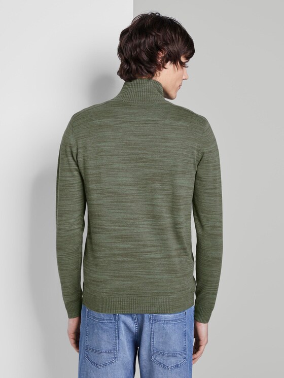 Feine Strickjacke - Männer - pale green olive heather yarn Feine Strickjacke - Männer - pale green olive heather yarn - 2 - TOM TAILOR