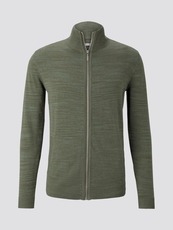 Feine Strickjacke - Männer - pale green olive heather yarn Feine Strickjacke - Männer - pale green olive heather yarn - 7 - TOM TAILOR