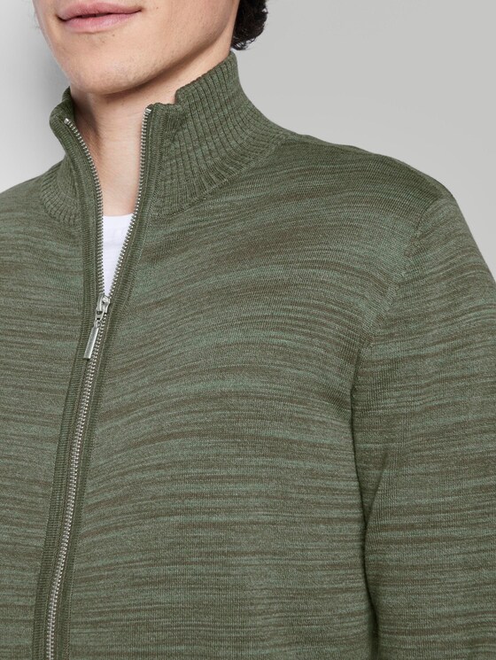 Feine Strickjacke - Männer - pale green olive heather yarn Feine Strickjacke - Männer - pale green olive heather yarn - 9 - TOM TAILOR