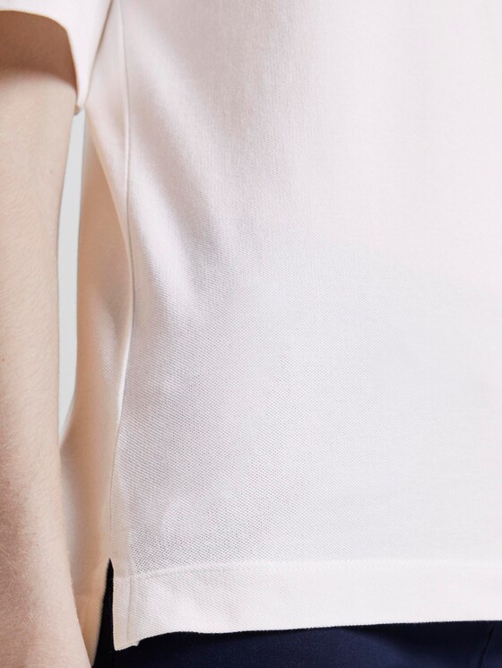 Polo shirt with a long button tab - Women - Whisper White Polo shirt with a long button tab - Women - Whisper White - 10 - TOM TAILOR
