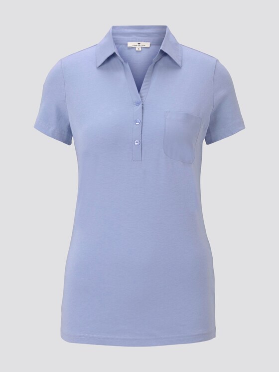 Basic polo shirt met borstzak - Vrouwen - Parisienne Blue Basic polo shirt met borstzak - Vrouwen - Parisienne Blue - 7 - TOM TAILOR